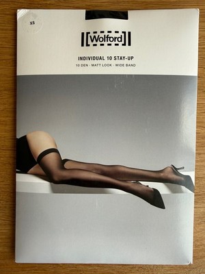 WOLFORD Individual 10 Stay-Up Halterlose - Größe: XS - Farbe: Black