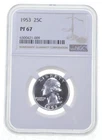 PF67 1953 Washington Quarter NGC PR Proof *8145