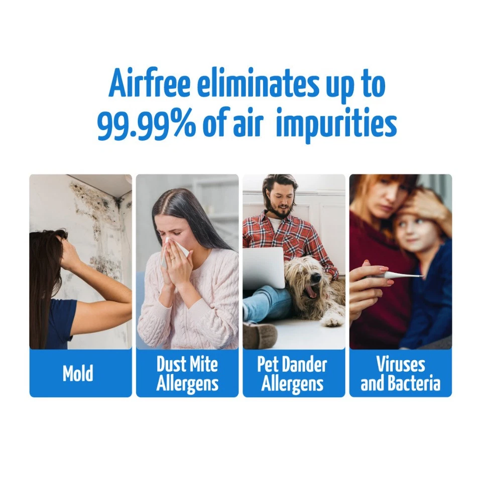 Purificador de aire Airfree P3000 Plus silencioso sin filtro termodinámico tecnología TSS Foto 2 de 4