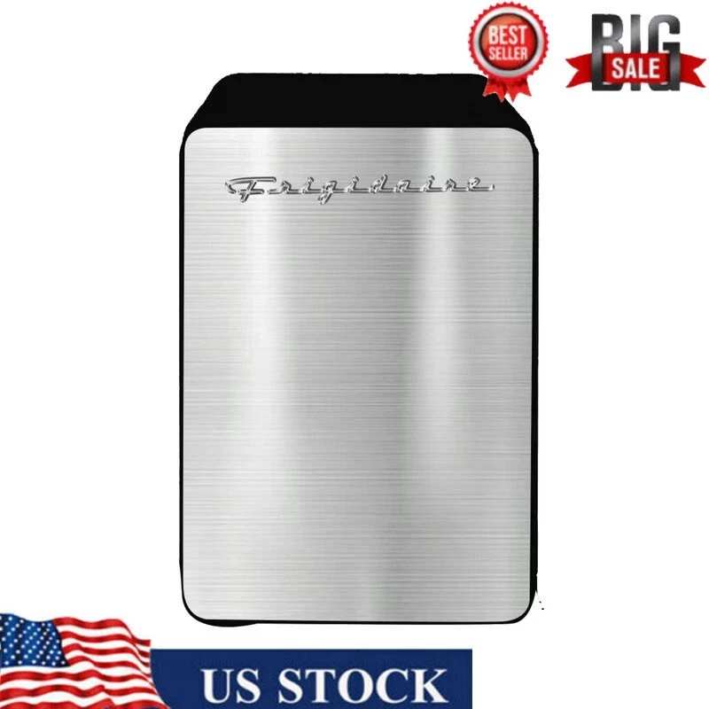 Retro 15-Can Mini Personal Fridge Cooler Stainless Steel Beverage Refrigerator