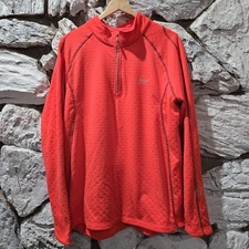 Asics Running Athleisure Sweater 1/4 Neon Orange Long Sleeve Men's L
