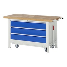Rau Werkbank mit Fahrgestell 8357 B1500xT700xH880mm 3x Schublade-TA