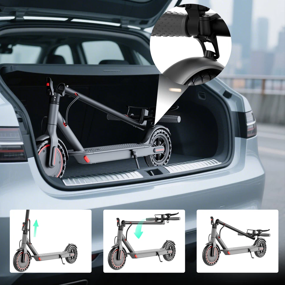 Adult Electric Scooter 20KM Long Range Folding E-Scooter City Safe Commuter APP - Image 4 of 4