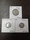 1898 + 1910 Barber 10c and 1914 Barber 25c