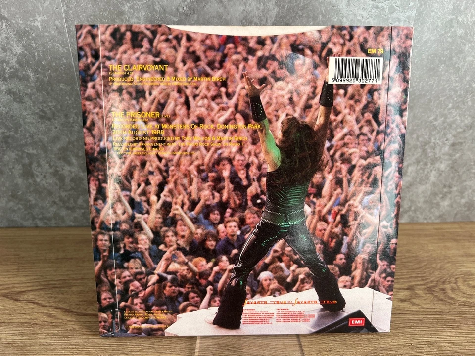 IRON MAIDEN ~ THE CLAIRVOYANT 1988 UK EMI 7" Single EM79 EX/VG+ - Image 2 of 4