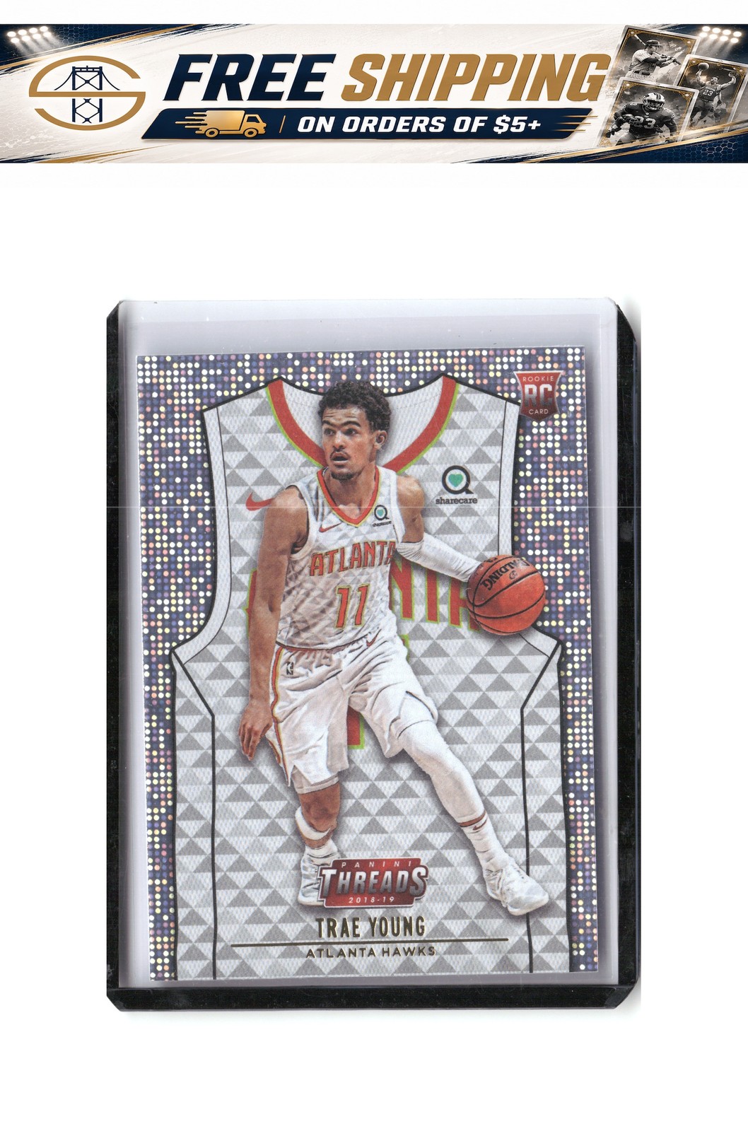 2018-19 Panini Threads #103 Trae Young Dazzle (RC)