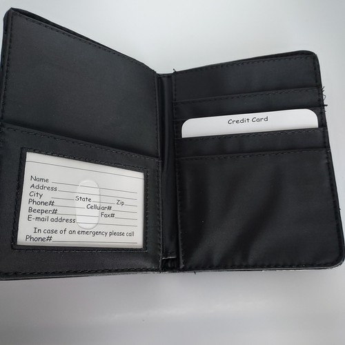Black Leather USA Passport Cover and ID Holder Wallet Case - Picture 2 of 4