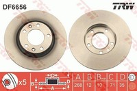 2X Trw DF6656 Bremsscheibe FüR CitroËN Ds Opel Peugeot Vauxhall