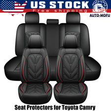 For Toyota Camry Car Seat Covers Leather 5-seat Front Rear Protector Cushion Pad For Toyota Camry Car Seat Covers Leather 5-seat Front Rear Protector Cushion Pad