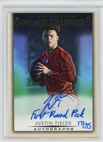 2021 Upper Deck Goodwin Justin Fields Inscription Auto #17/35