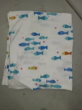 The Company Store "Cute Fish" Queen Flat Sheet