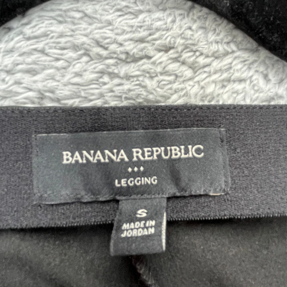 Pantalones Banana Republic para mujer pequeños negros pierna ajustada elásticos imitación cuero legging Foto 3 de 4
