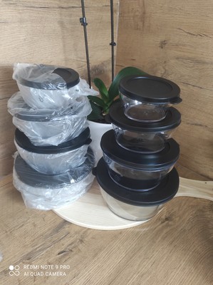 Tupperware Clear Collection Schüssel Set 4 teilig 1,3l  990ml   610 ml   290 ml