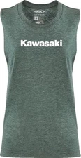 Factory Effex Kawasaki Womens Muscle Tank Top Forest Green