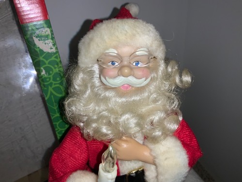 Vintage 12 Inch Santa - Music, Lighted Candle - Picture 2 of 9