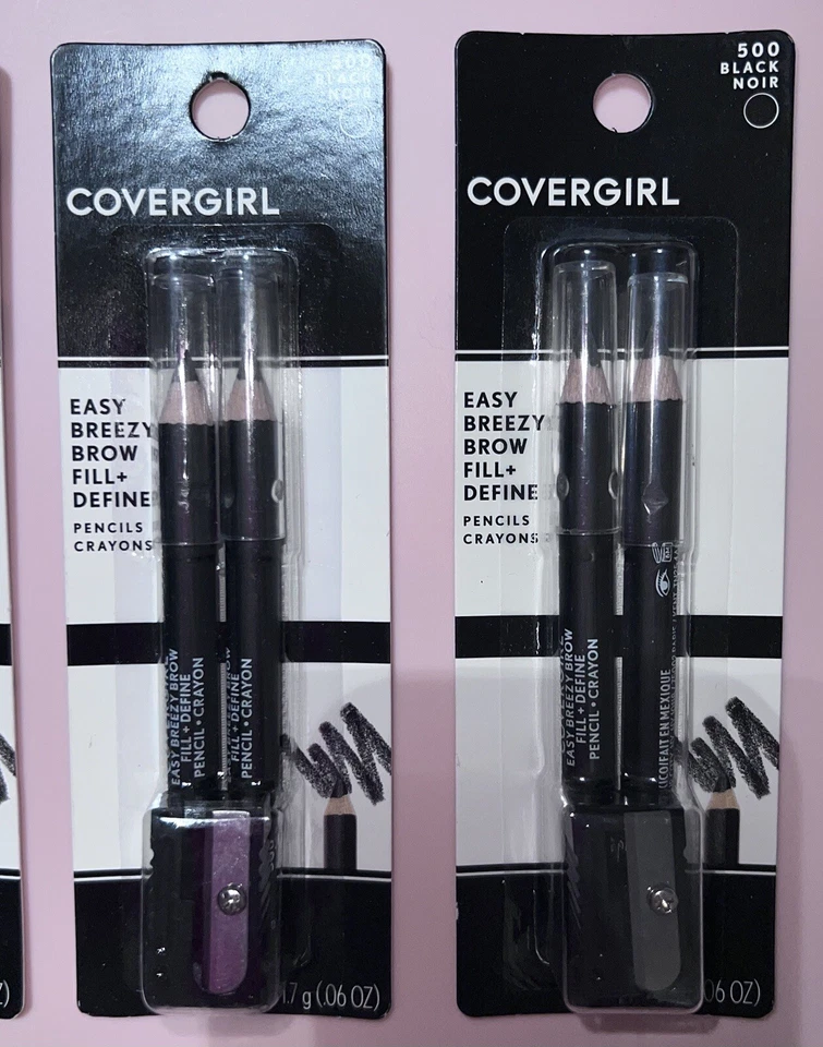 CoverGirl #500 Black Noir Brow Pencil Crayons 3 Packs NEW - Image 3 of 4