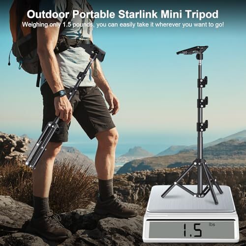 Starlink Mini Tripod Mount, Starlink Adapter with 1/4'' Screw Easy Mounting 