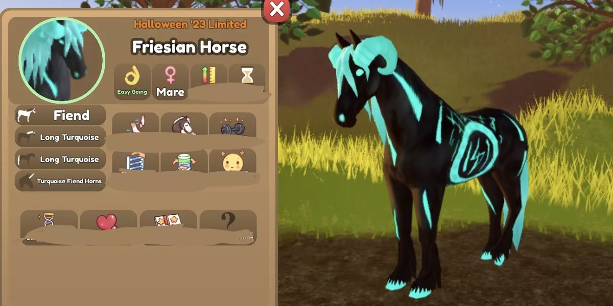 Roblox Wild Horse Islands 🐴 V1 Friesian 🤎 Chestnut Overo!