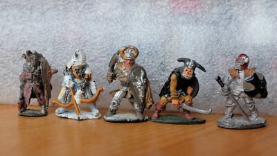 Chaos Warriors / Fighters 5x C35 CP1 C01 Pre Slotta Metal Citadel Miniatures OOP