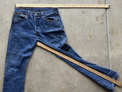 Vintage Levi's 501xx Dark Wash Blue Cotton Denim Button Fly Jeans