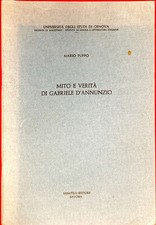 MITO E VERITÀ DI GABRIELE D'ANNUNZIO - M. PUPPO - SABATELLI 1975