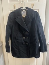 DSCP Quarterdeck US Navy Wool Pea Coat Military Overcoat Jacket Womens Size 18L