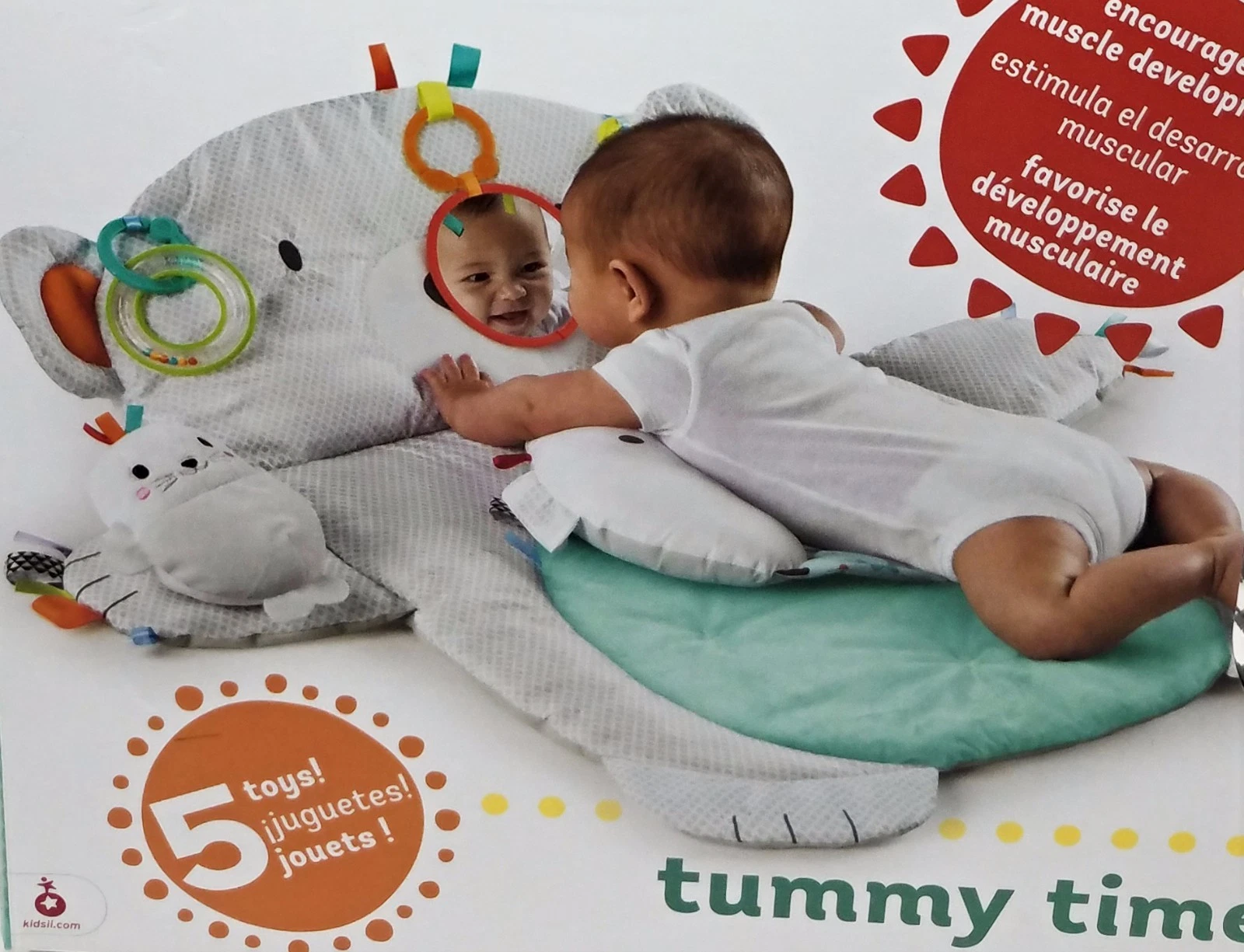 Bright Starts Tummy Time Prop & Play, Prop Mat 0+m