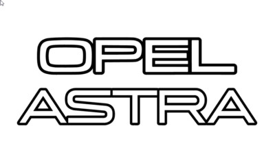 OPEL ASTRA   Aufkleber   Typenschild   Sticker   Folienschriftzug   Outline o21