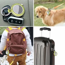 AMZER Soft TPU Case for AirTag Protective Anti-Scratch Cover with Key Ring