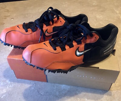VTG Nike Zoom Shift Fly Shoes Track Spikes Mens 7.5 Bowerman Field Orange Black