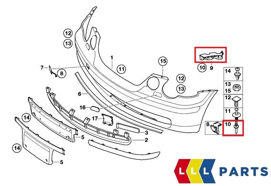 NEW GENUINE BMW 3 SERIES E46 COMPACT FRONT BUMPER BRACKETS AND FIXING
