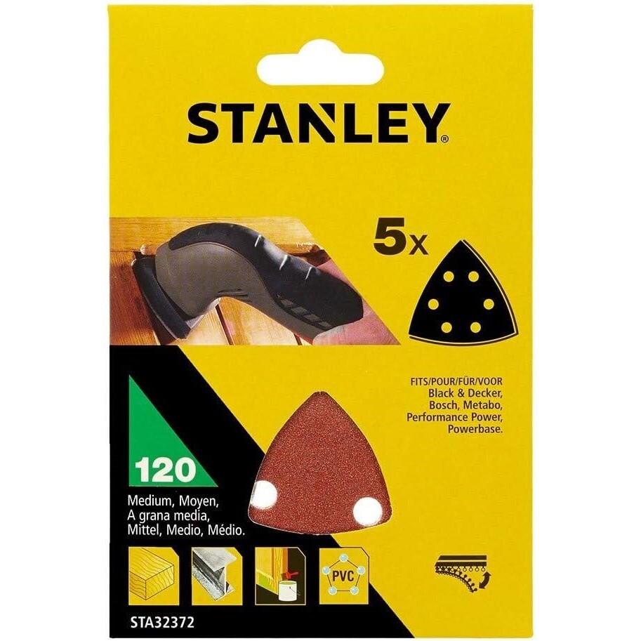 STANLEY - 5 FOGLI GRANA 120 PER LEVIGATRICI