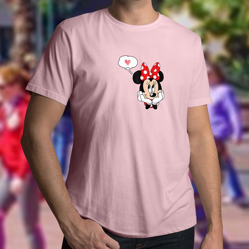 Minnie Mouse Cute Love Heart Men T-Shirt Short Sleeve Shirts | eBay