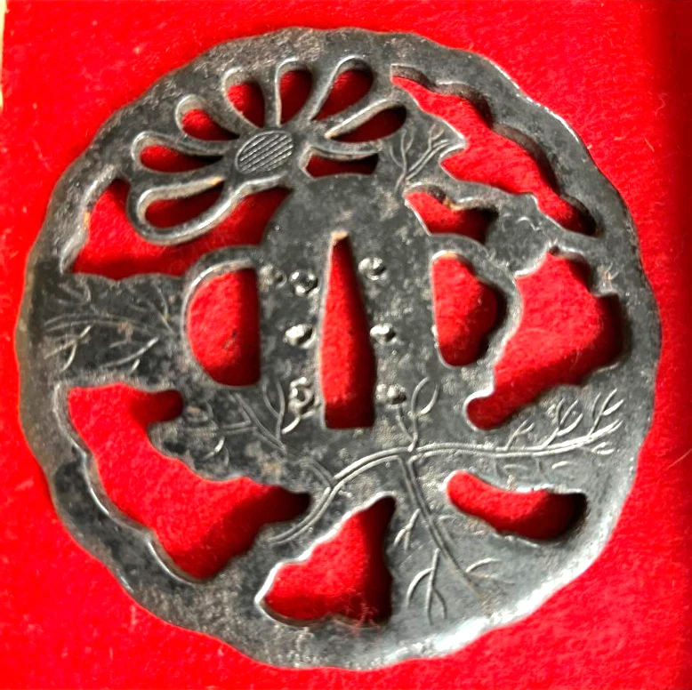 Высококачественный Японский Меч Цуба Железный Страж EDO Период Из ЯПОНИИ Редкий JP - Изображение 2 из 4