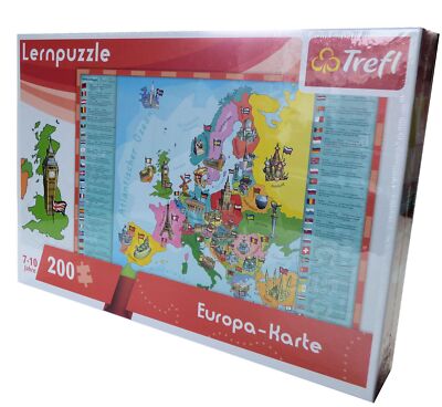 Trefl  Lernpuzzle Europa-Karte 200 Teile 15514 Altersempfehlung 7-10 Jahre