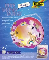 folia Laternen-Bastelset Pony, Pink