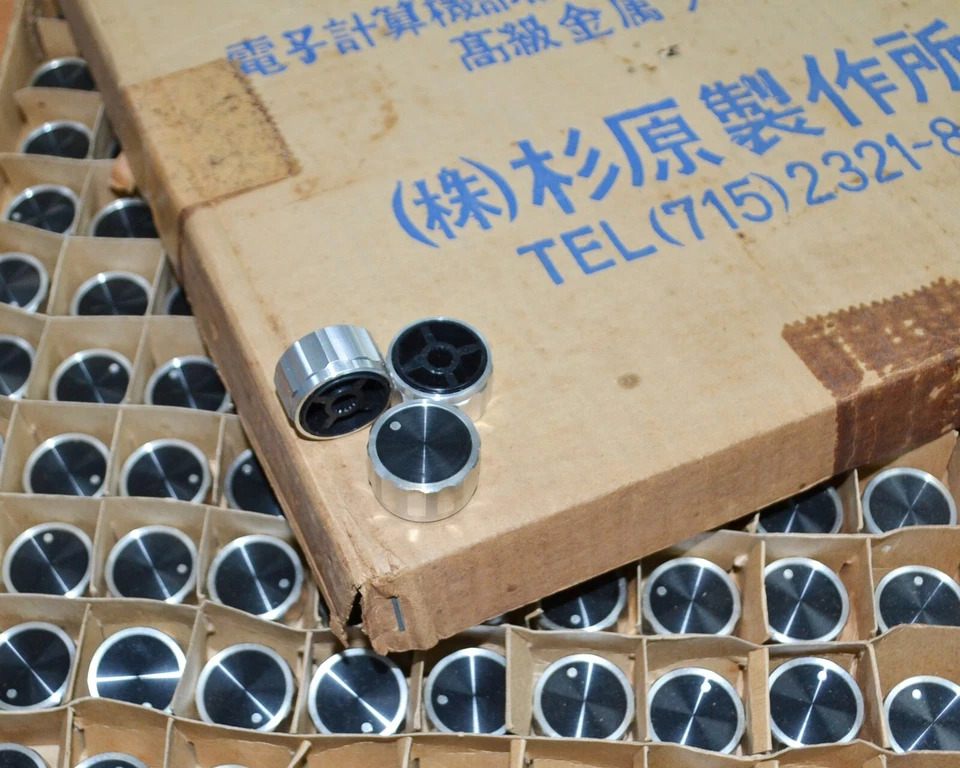 10pcs. Vintage Japan  Aluminum Volume Control KNOB 23mm. x 13mm. audio DIY part - Image 3 of 4
