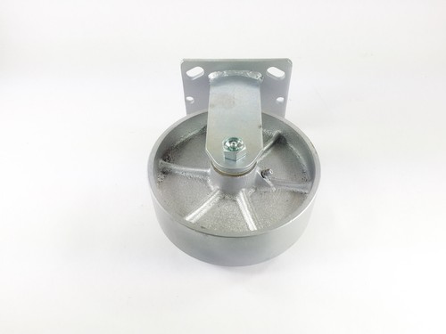 6" x 2" Steel Wheel Caster - Rigid - Picture 2 of 2