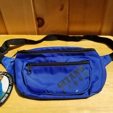 Vintage 1990 Gitano Cargo Fanny Pack 3 Pocket Royal Blue New Deadstock with Tags