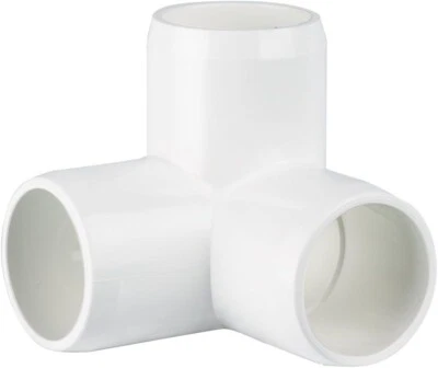 PERFORMANCE PVC 1-1/4" Furniture Grade 3-Way Corner Elbow PVC Fitting - 8 Pack