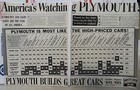 1939 two page magazine ad for Plymouth - chart of Plymouth vs. other cars