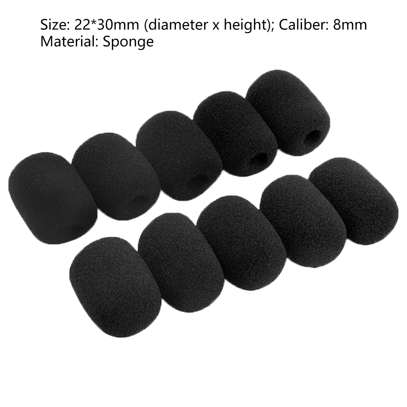10pcs Microphone Pad Soft Replacement Mic Windscreen Filters Covers