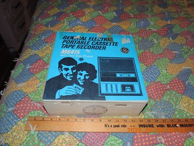 General Electric Portable Cassette Tape Recorder- M8415A, new in box - Japan
