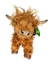 NEW Living Nature Soft Toy Plush 10" Highland Cow with Sound Animal Moo
