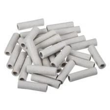 30Pcs Ceramic Tube Insulated Wire Bundle Protection 0.2x0.3x1.2"