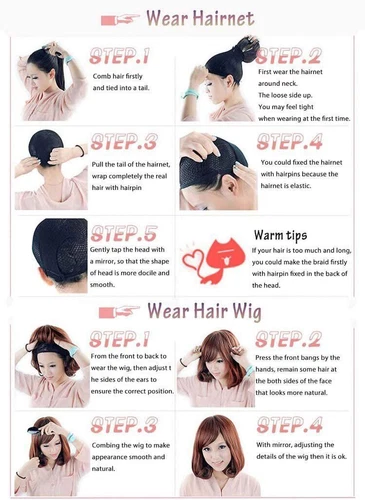 Medium Brown Bob Synthetic Hair Wigs with Bangs Short Natural Straight Daily Wig - Picture 6 of 10