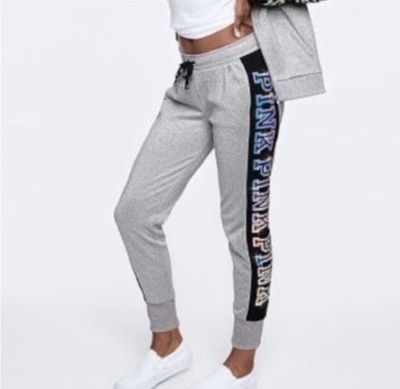 VS PINK SHIMMER BLING SWEATPANTS LARGE