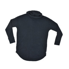 Eddie Bauer Men's Black Thermal Waffle Knit Pullover Sweater Travex Size M Solid