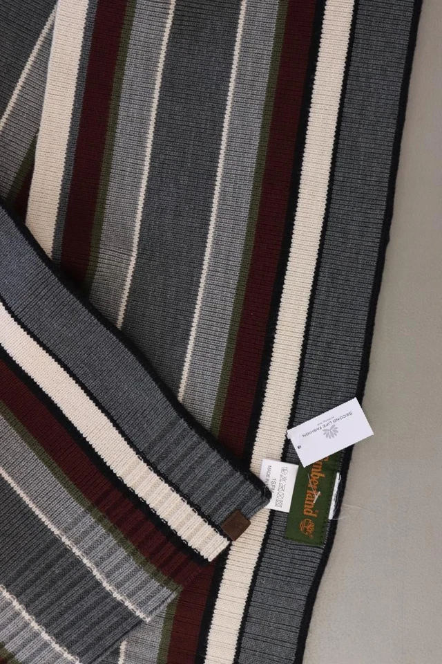 ✅ Timberland scialle per uomo rigato grigio ✅ - Imagen 2 de 4