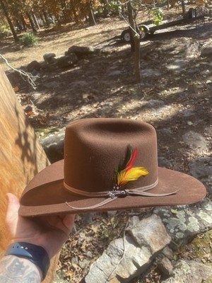 Vintage Stetson 4X Beaver Cowboy Hat Sz 7 Brown Rancher Western
